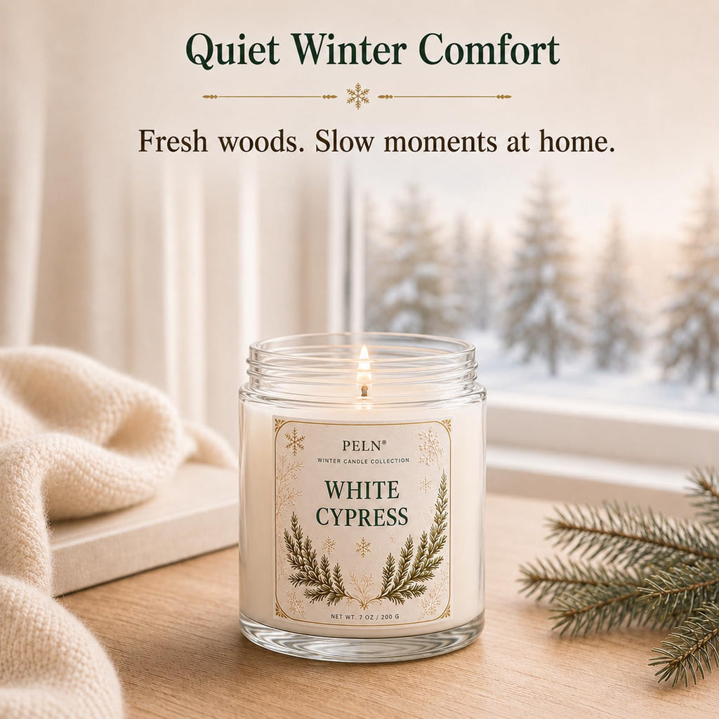 6-Pack Winter Candle Gift Set, 7 oz Soy Candles, Holiday Christmas Scents