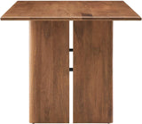 Amistad 60" Solid Wood Modern Farmhouse Rectangular Dining Table in Walnut