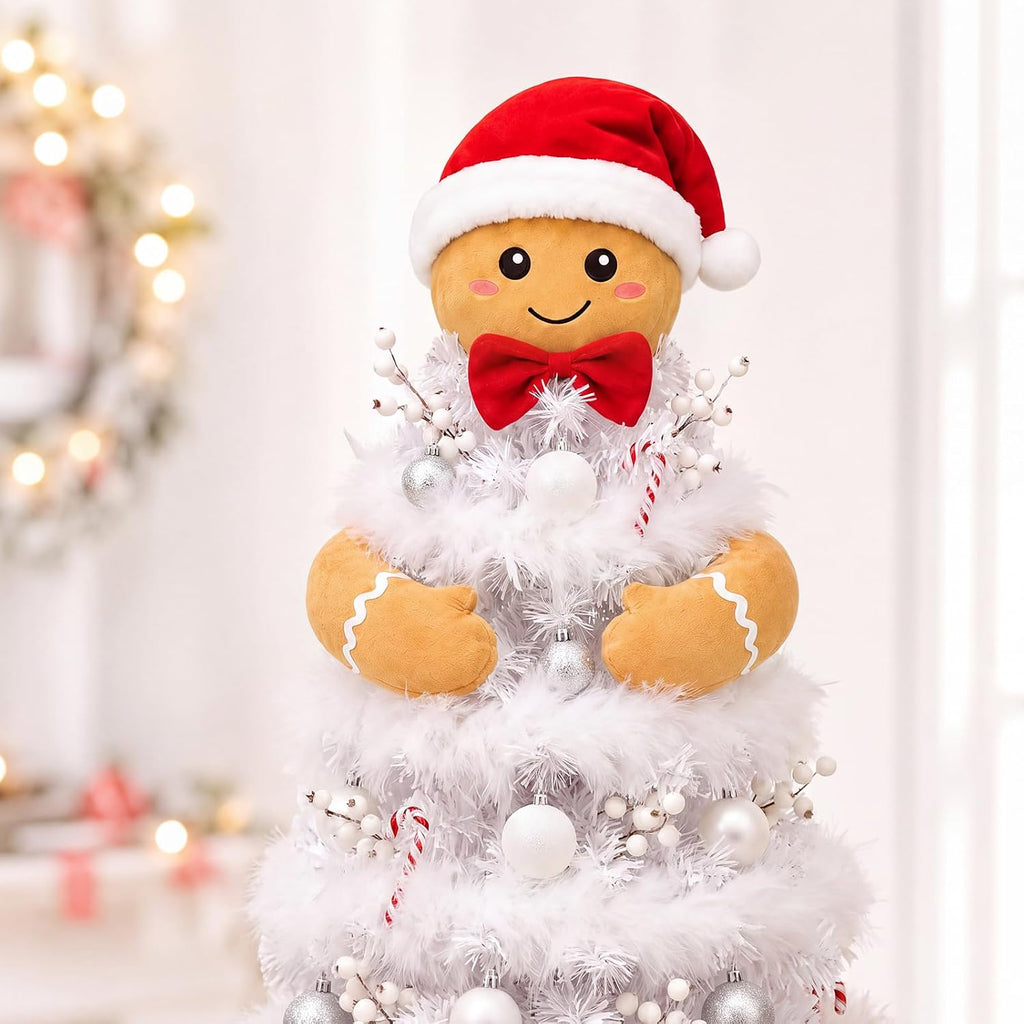 Kit Gingerbread Christmas Tree Topper Xmas Tree Decoration Set - Set of 3