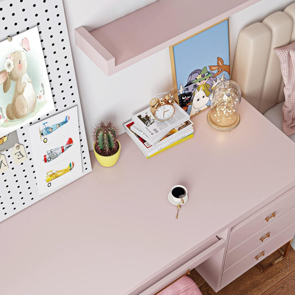 15.8X591 Baby Pink Wallpaper Stick and Peel Renter Friendly Wall Self Adhesive Wallpaper Girls Kids Room Nursery