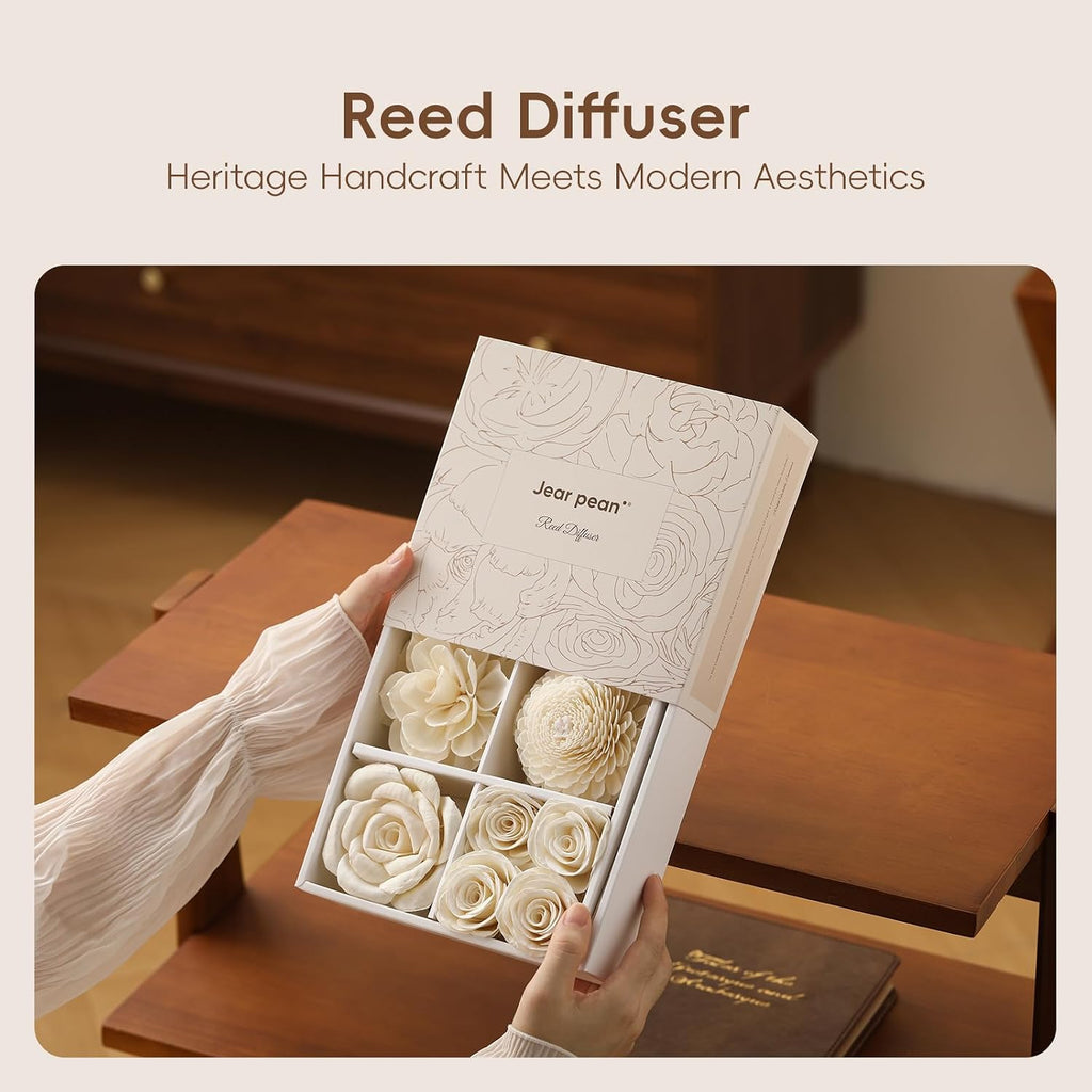 Flower Reed Diffuser Sola Wood Flowers Natural Material Aromatherapy Reed Decorative Aromatherapy Flower Refill - Set of 7