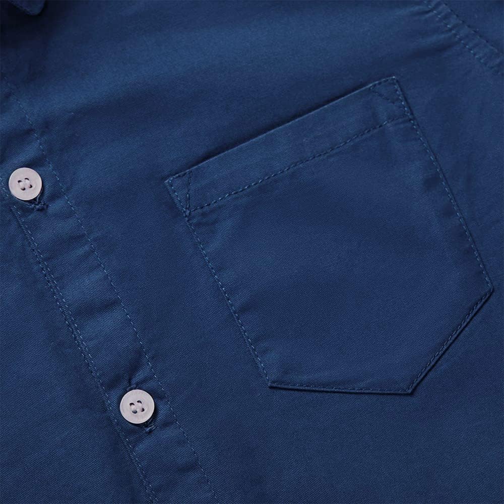 Boys Long Sleeve Uniform Woven Twill Button Down Shirt
