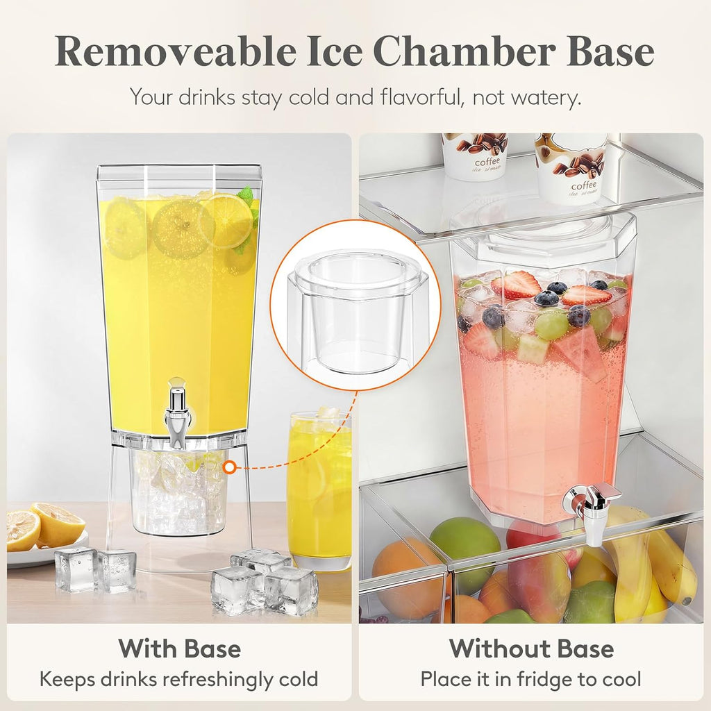 Gallon Drink Dispenser for Party with Leak-Proof Spigot - Set of 2