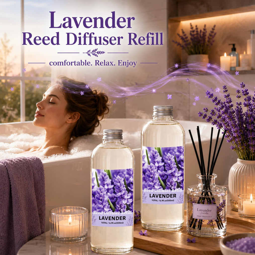 Reed Diffuser Oil Refill, Lavender Scent Diffuser Refill 33.8 Fl Oz