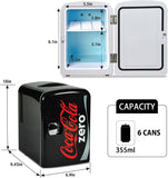 Zero Mini Fridge - Refrigerator for Bedroom Office, Portable Table Top Beverage Cooler, 12V 110V Refrigerador For