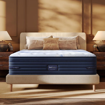 Firm Cal King Mattress 14 Inch - Luxe Hybrid Mattress with Gel Memory Foam, Extra Spinal Support, Ergonomic Zone with