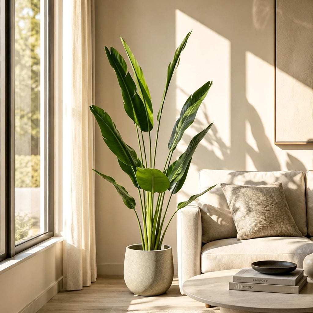 Artificial Bird of Paradise Plant, 4FT Faux Tropical Tree Decor