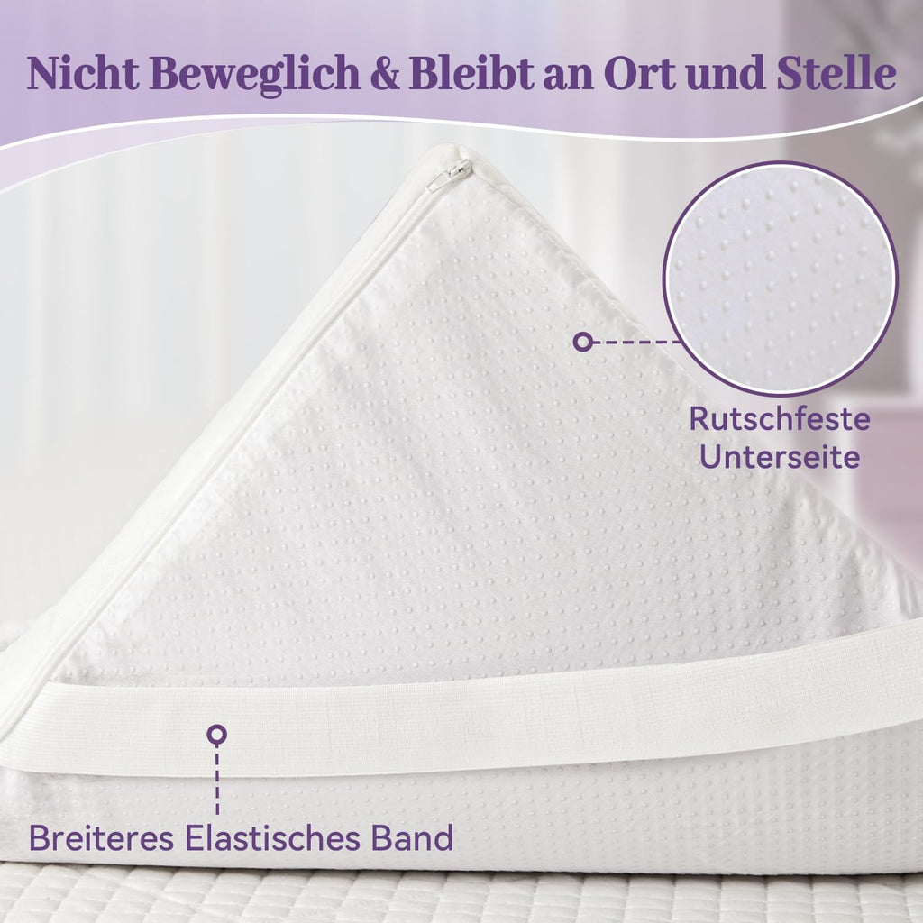 3 Inch Gel Memory Foam Mattress Topper Queen Size, Ventilated High Density Pad for Back Pain, Bed Topper with