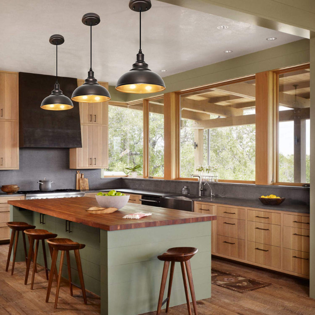 1 Pack Farmhouse Dome Pendant Lights Island Bronze