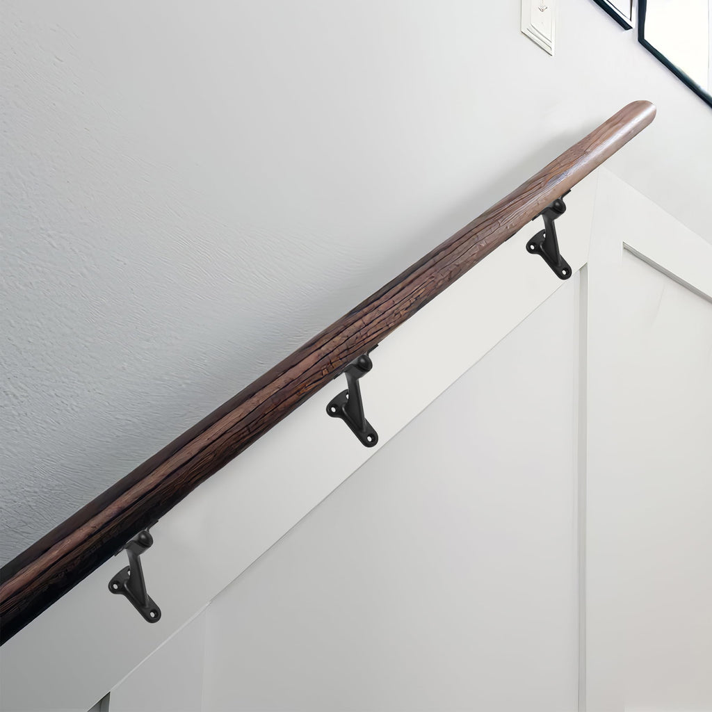 10 Pack 3 Inch Hand Rail Bracket Black Stair Brackets Heavy Duty Handrail Brackets for Stairways Handrail Staircase