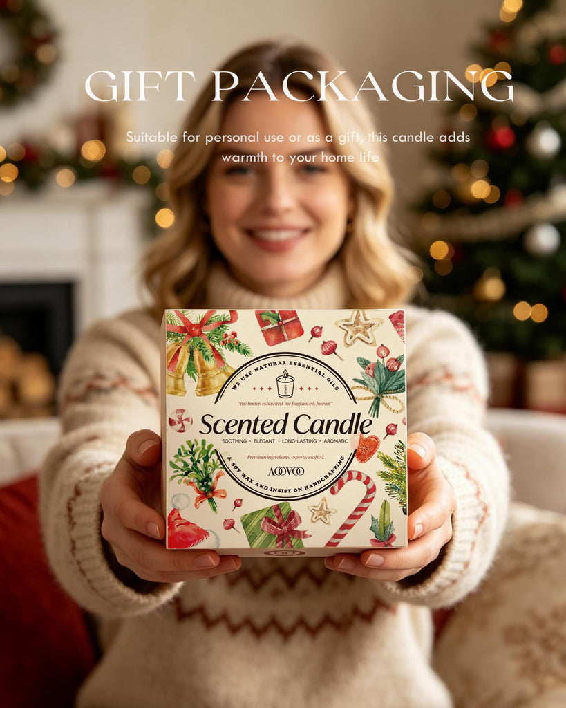 4 Pack Winter Candles Set - 28 oz Candle Gift Scented