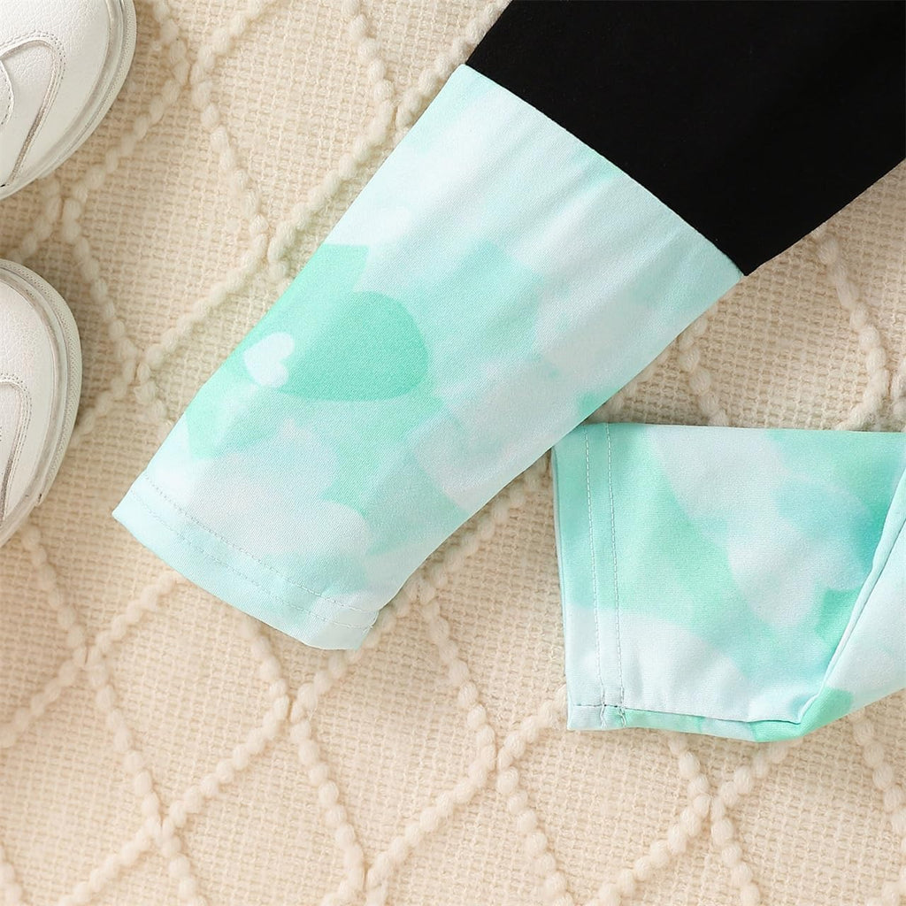 Kids Toddler Girls Clothes Figure Graphic Drop Shoulder Top Pullover Spotted Print Pants Fall Winter Outfit Set