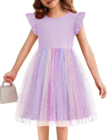 Toddler Tutu Dress Girl Ruffle Summer Birthday Party Tulle Dresses