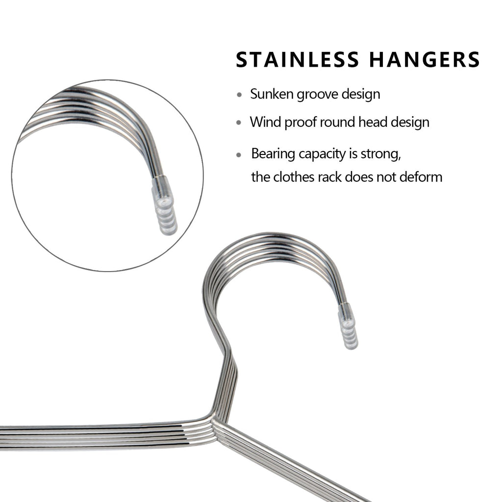 Wire Coat Hangers 40 Pack Strong Heavy Duty Stainless Steel Metal Ultra Thin Space Saving Clothes Hangers 16.5 Inch