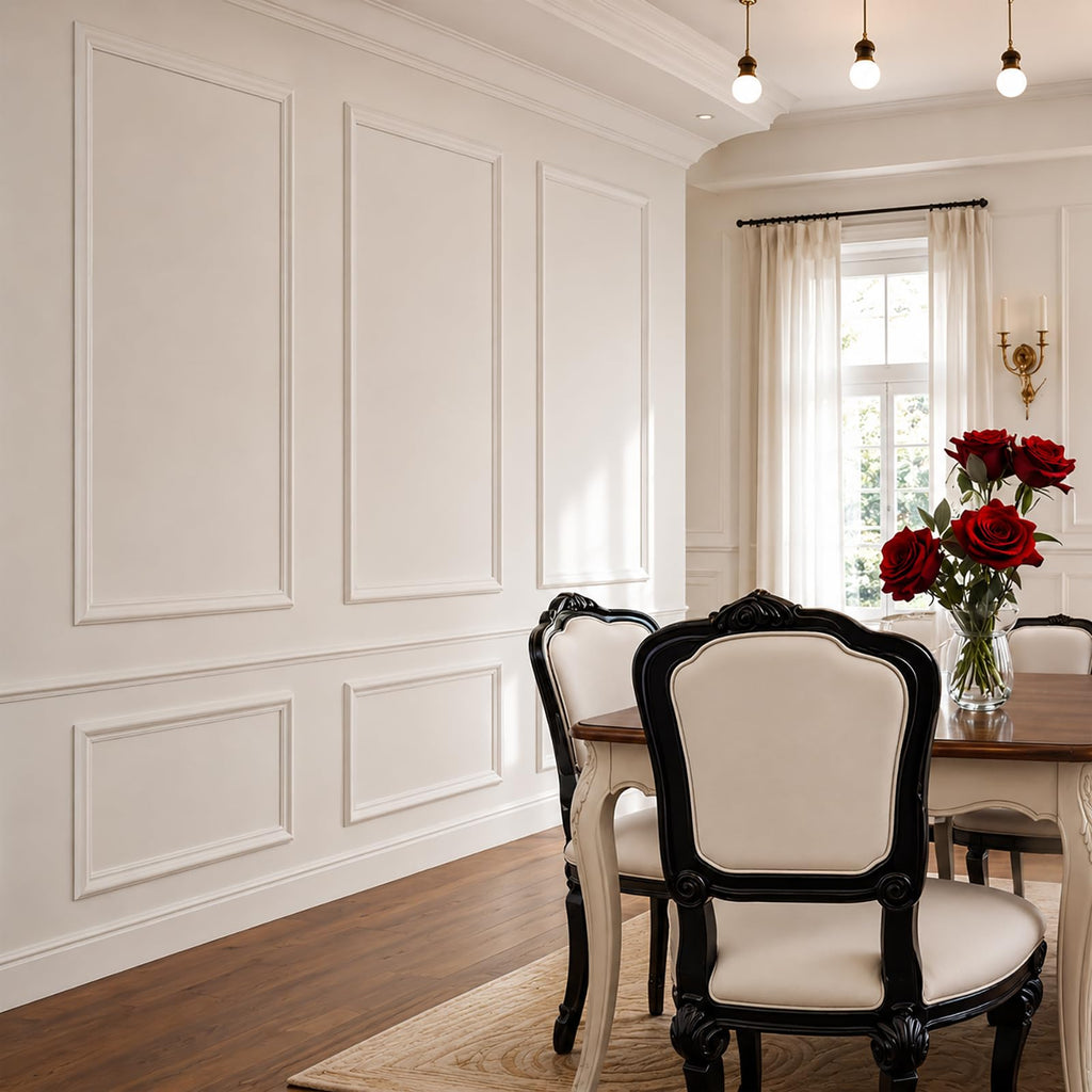 Peel and Stick Wall Molding Kit,Pre Cut Accent Wainscoting Panels,24x54in