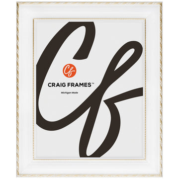 Frames 11x16 Ornate White and Gold Picture Frame, Vintage Wall Decor