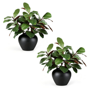 12PCS Artificial Magnolia Leaves Branches 21In Faux Magnolia Stem