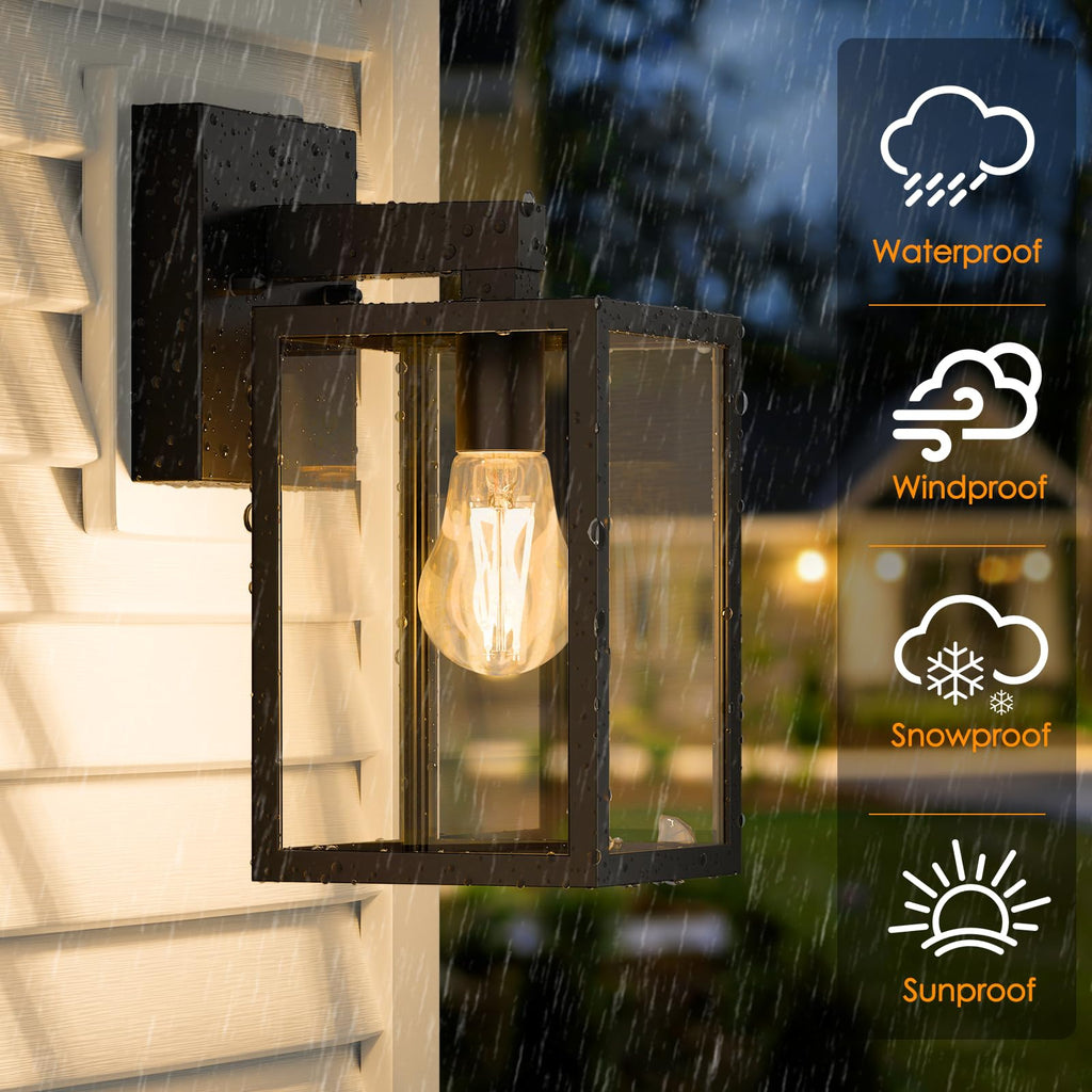 Outdoor Wall Light, Waterproof Exterior Porch Lighting Fixture