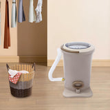 Manual Spin Dryer, Portable 3 Gallon Compact Clothing Dehydrator, Non Electric Foot Mini Laundry Machine with Clear