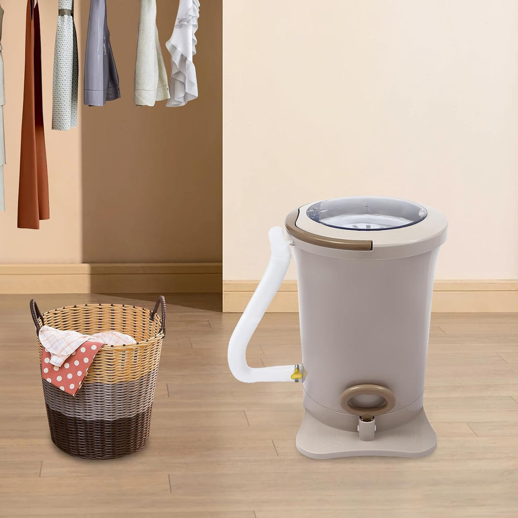Manual Clothes Dryer, Portable Mini Spinner Compact Spin Dryer, Non electric Laundry Dryer for RV, Camping, School