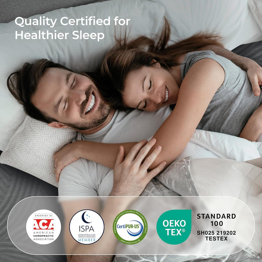 CoolNest 14 Inch California King Mattress, Cooling Memory Foam | Cool Night Sleep, 5-Zone Ergo Support for Pressure