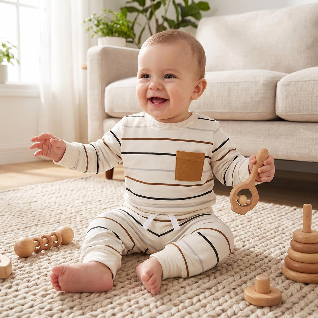 Toddler Baby Boy Clothes Long Sleeve Sweatshirt Pants Set Fall Winter Outfits