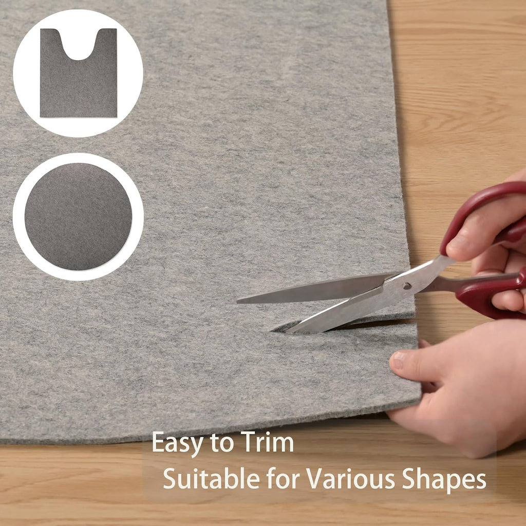 Non Slip Rug Pad 5x7 Feet Carpet Padding, Under Rug Padding Cushioned for Hardwood Floors, Thick Felt Cushion Carpet