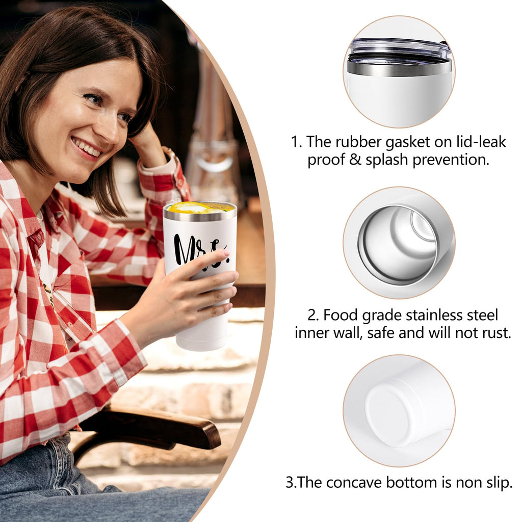 Mr and Mrs Gifts, Mr & Mrs Stainless Steel Travel Tumblers Set