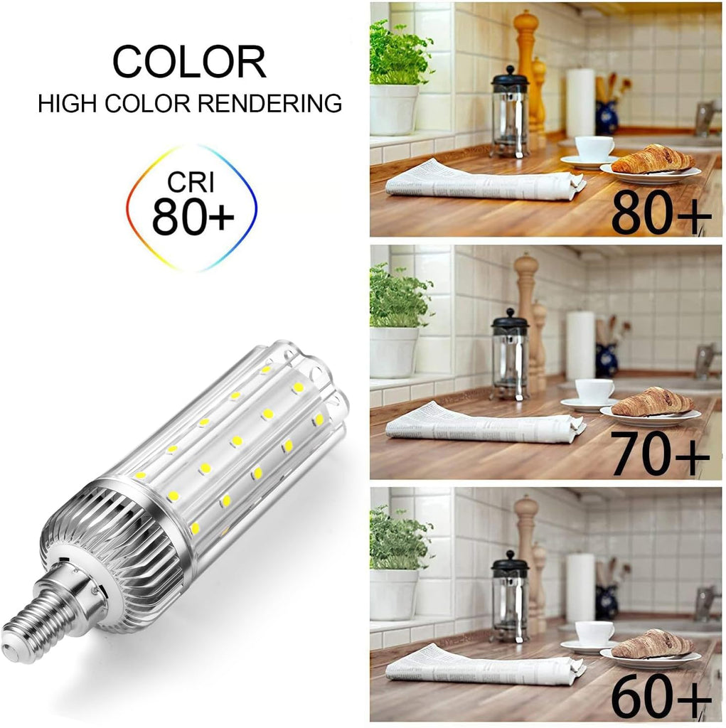 E12 LED Bulb,20W LED Candelabra Bulbs,150 Watt Equivalent, Daylight White 6000K Chandelier Bulb, E12 Base Ceiling Fan