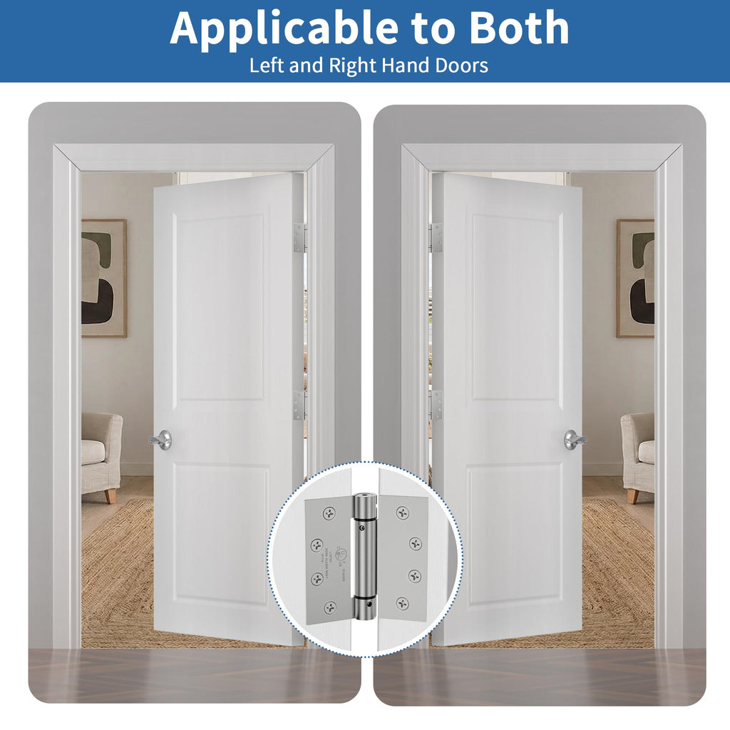 4.5 Inch Self Closing Door Hinges, Square Spring Hinges Self Closing 3 Pack