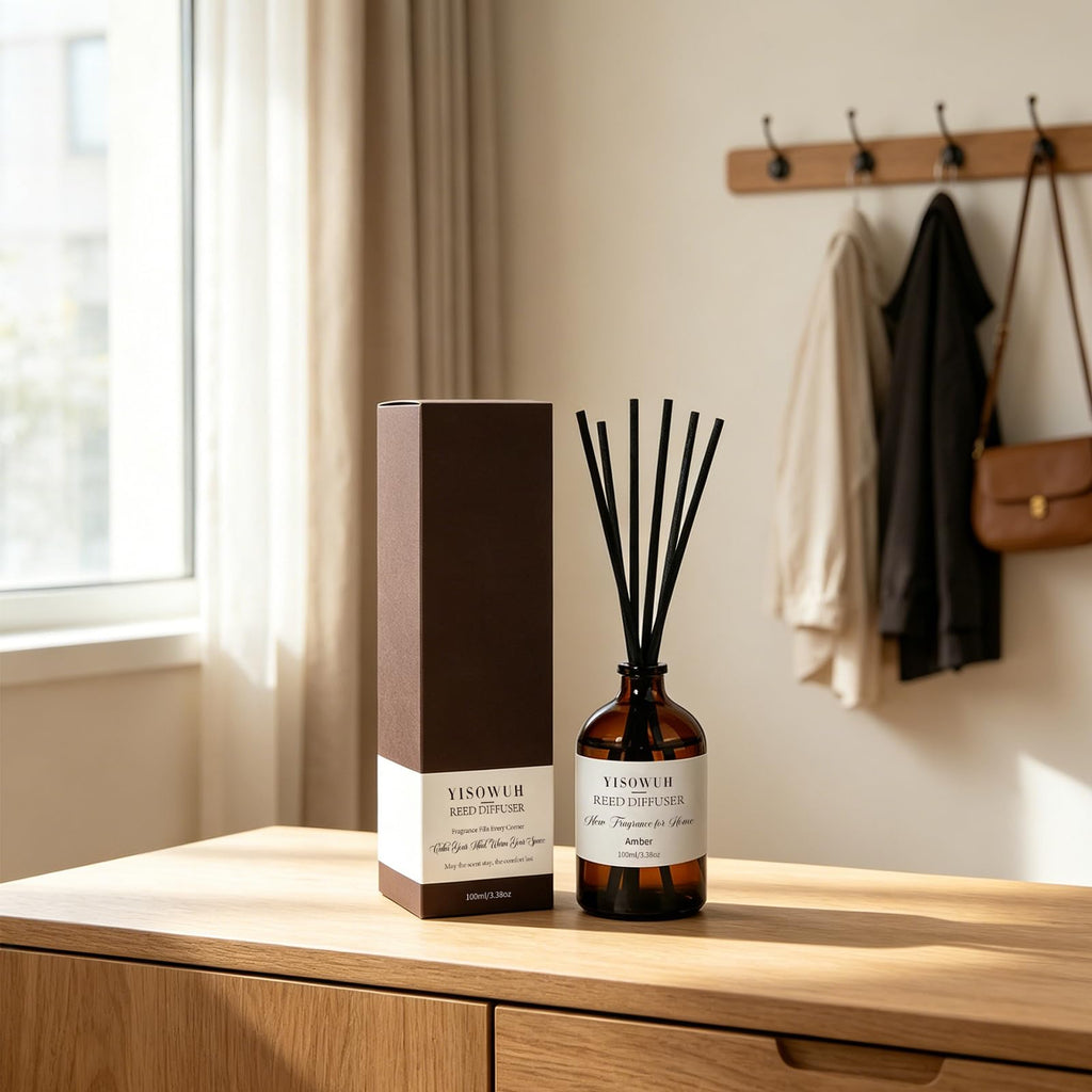 Reed Diffuser Amber 3.38oz (100ml) Air Freshener with Sticks