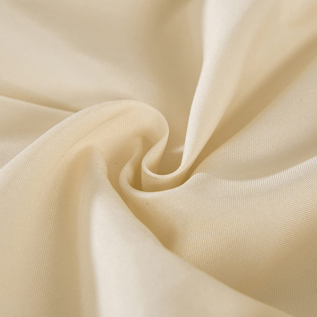 Wrap Around Elastic Bed Skirt for Twin & Full Beds, 14" Drop, Beige