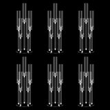 Clear 5 Arms Candlesticks Holder with Acrylic Shade,26'' Tall Acrylic Candelabra Centerpieces for Candlelight Dinner