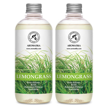 Lemongrass Diffuser Refill 34 Fl Oz (2x17 Fl Oz) - Fresh & Long Lasting Fragrance - Refill with Natural Essential