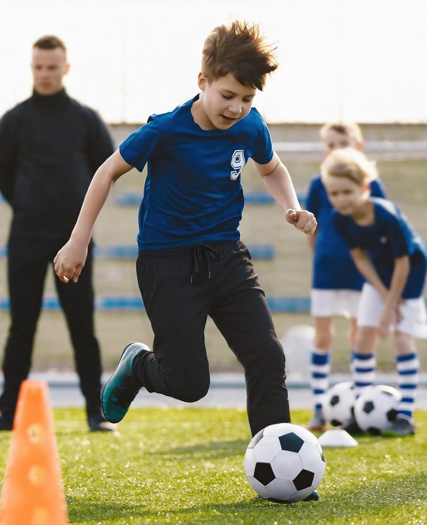 Boys Sweatpants with Zip Pockets 5Pack Athletic Pants Mesh Joggers for Boys