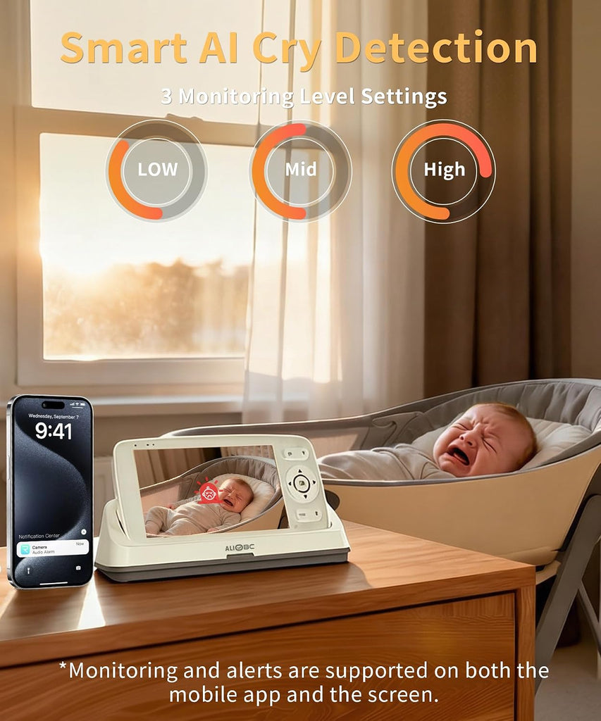 Baby Monitor with Camera and Audio AI Smart Video Baby Camera