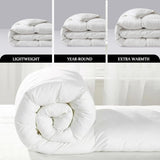 Queen White Goose Feather Down Fiber Comforter -100% Cotton Shell All Season Duvet Insert,Luxury Hot