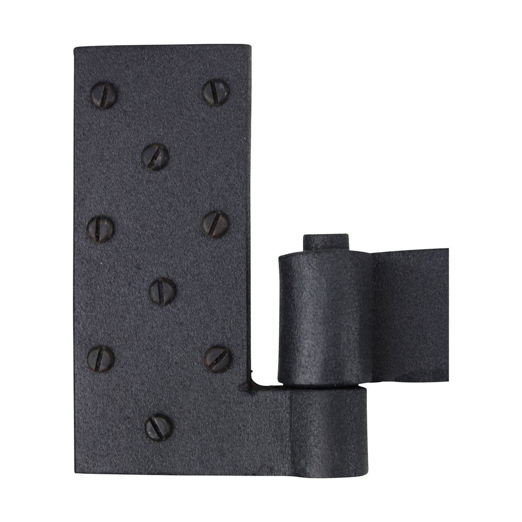 Lift Off Pintle Strap Hinge 24 in. Black Wrought Iron Rustic Reversible Pintle Bean Strap Gate and Door Hinges with