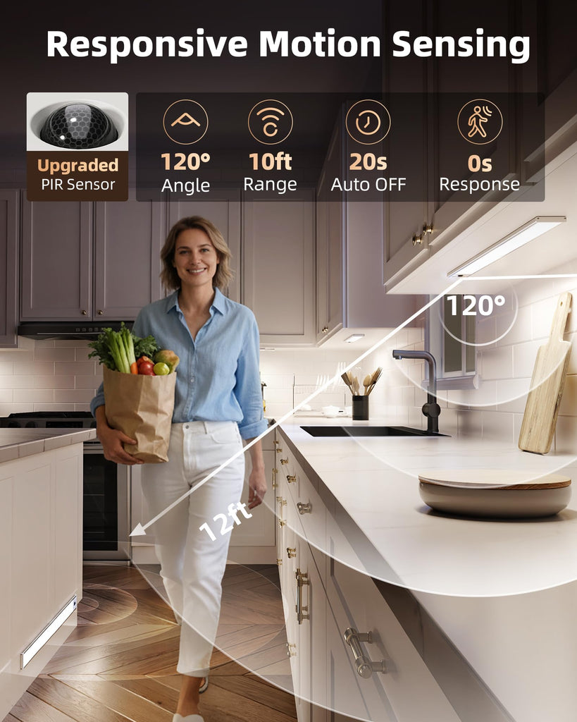 16.5-inch Under Counter Lights., Motion Sensor Under Cabinet Lights
