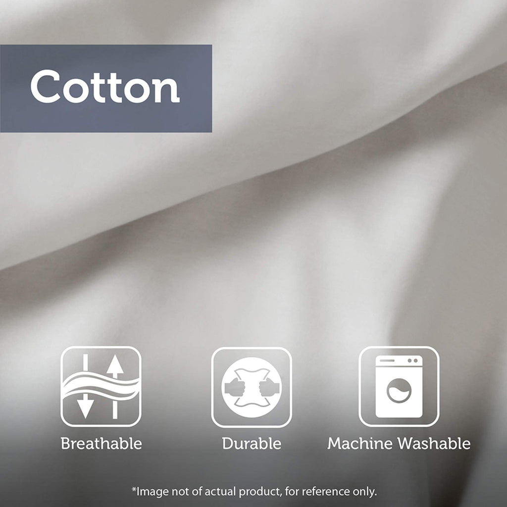 Cotton Bohemian Tufted Off-White Twin Comforter Set, 2pc