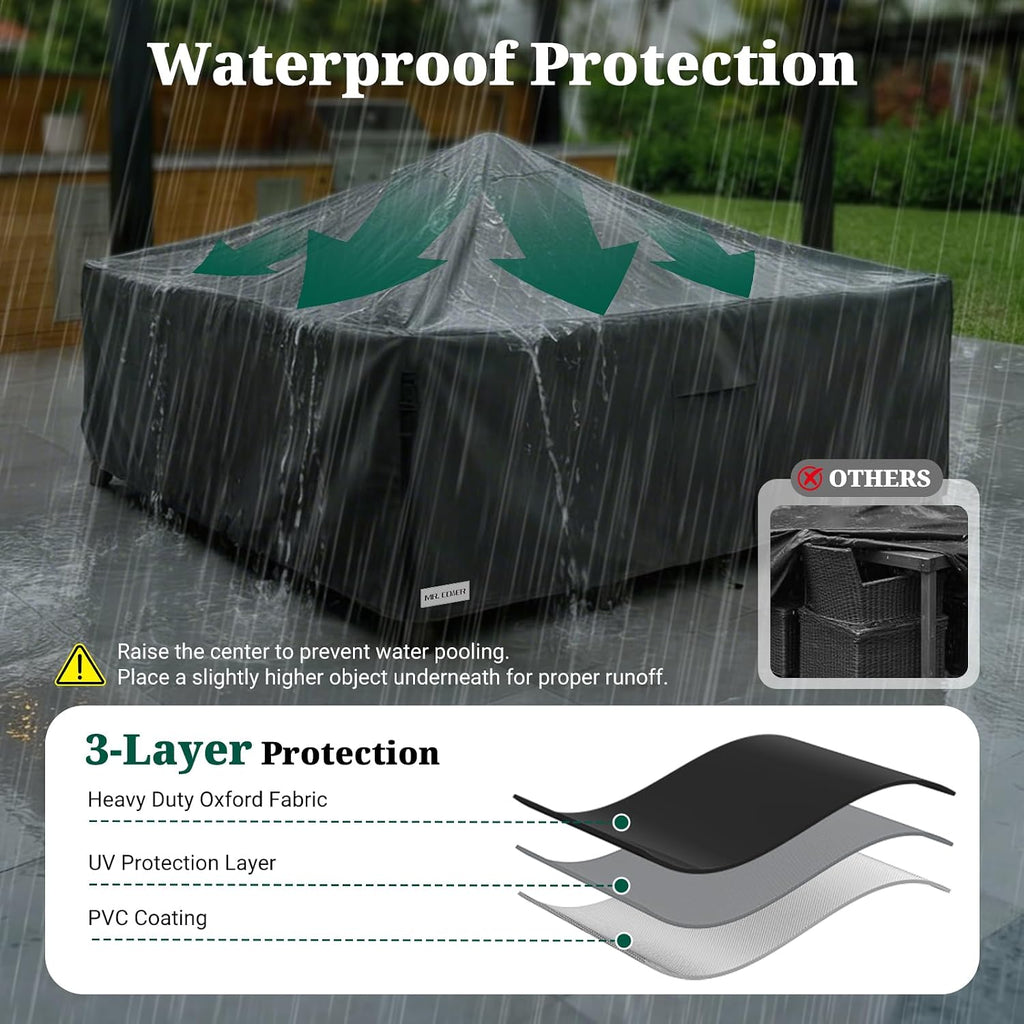 Heavy Duty Patio Furniture Covers, 900D Outdoor Furniture Cover Waterproof , Large Patio Set Covers Waterproof