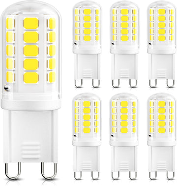 G9 LED Bulbs, 6000K Cool White, 40W Equivalent, 400 LM