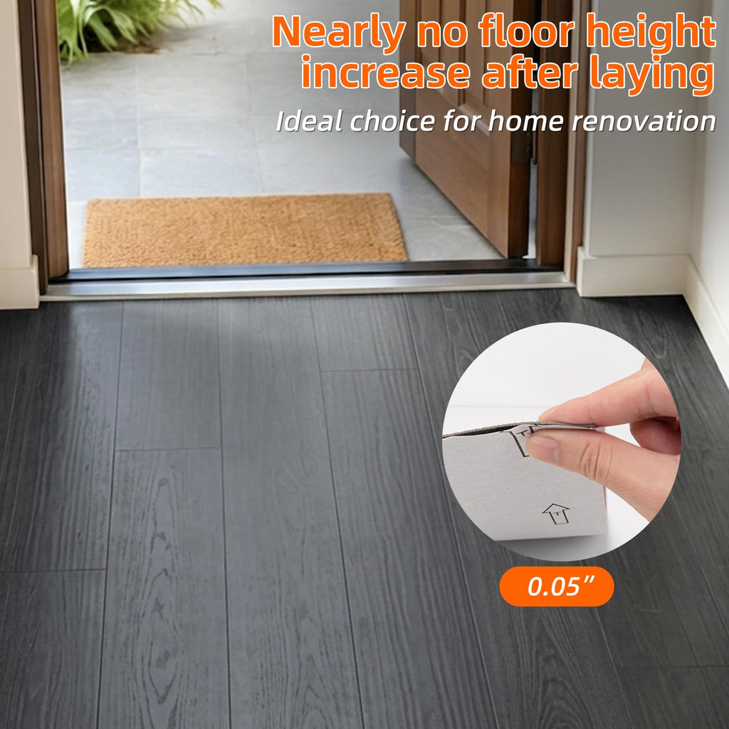 36-Pack Peel and Stick PVC Floor Tiles (54 Sq.Ft), Black