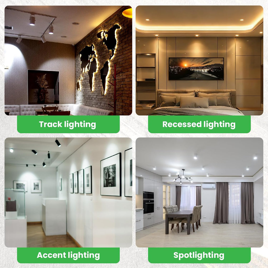 GU10 LED Bulbs 3CCT 2700K/4000K/6000K, GU10 MR16 LED Bulb 6W Equivalent 50W 550 Lumens 38°Spotlight, Non-Dimmable