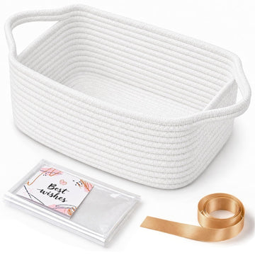 White Gift Basket Empty, XLarge Baby Boo Basket for Gifts, Halloween