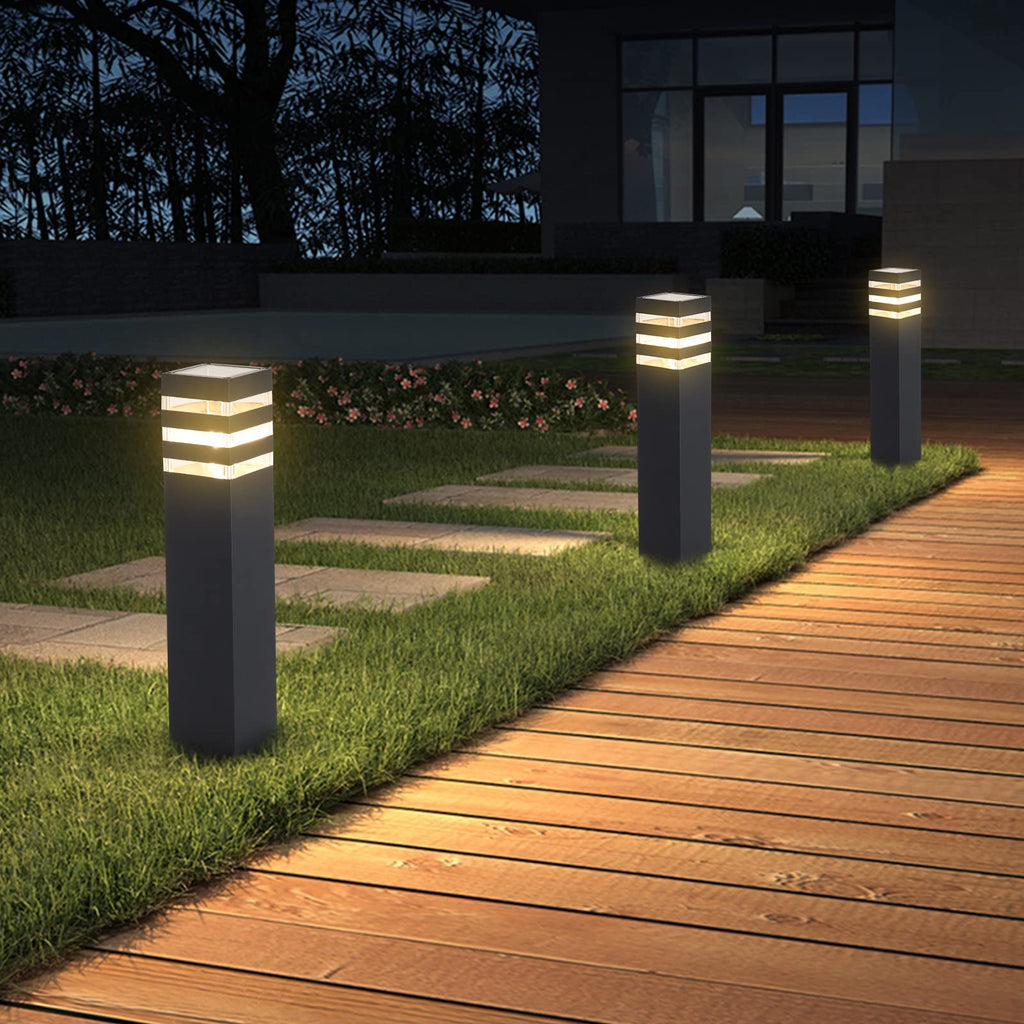 Pathway Light Hardwired E26 Walkway Lantern Outdoor Black Path Light