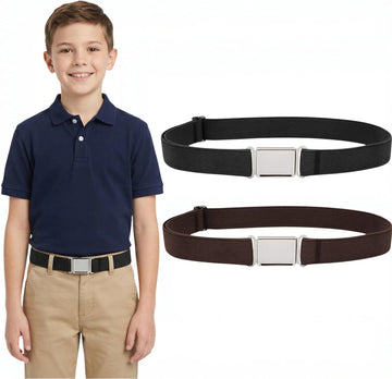 Kids Adjustable Magnetic Belt Boys Girls Elastic Belt with Easy Magnetic Buckle for Back to School Girls
