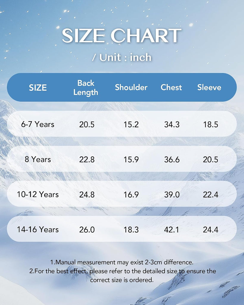 Girls Winter Coats Fleece lined Puffer Jackets Kids Warm Outerwear With Detachable Hood