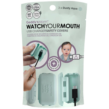 Proof USB Charger Safety Cover (Dusty Aqua, 3-Pack)