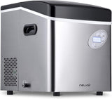 50 lb. Countertop Ice Maker | Portable Bullet Ice Machine | 12 Cubes in 7 Minutes, 3 Ice Sizes | Stainless Steel